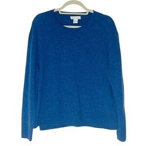 Rachel Zoe blue cashmere pull over sweater size XL